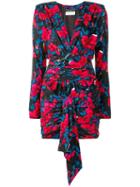 Saint Laurent V-neck Wrap Dress - Red
