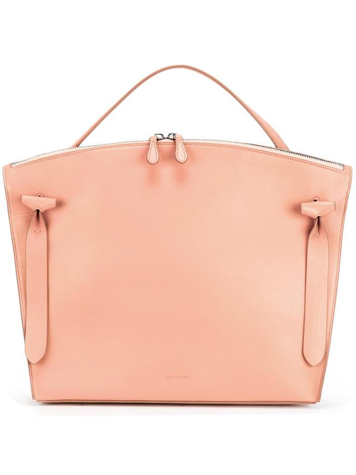 Jil Sander 'hill' Tote, Women's, Pink/purple, Calf Leather