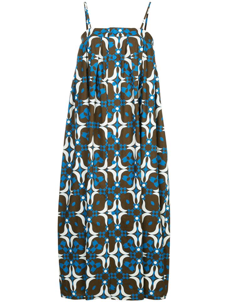Astraet Printed Oversized Cami Dress - Brown