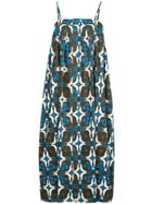 Astraet Printed Oversized Cami Dress - Brown