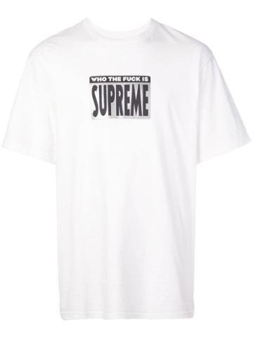 Supreme Who The F*ck Tee - White