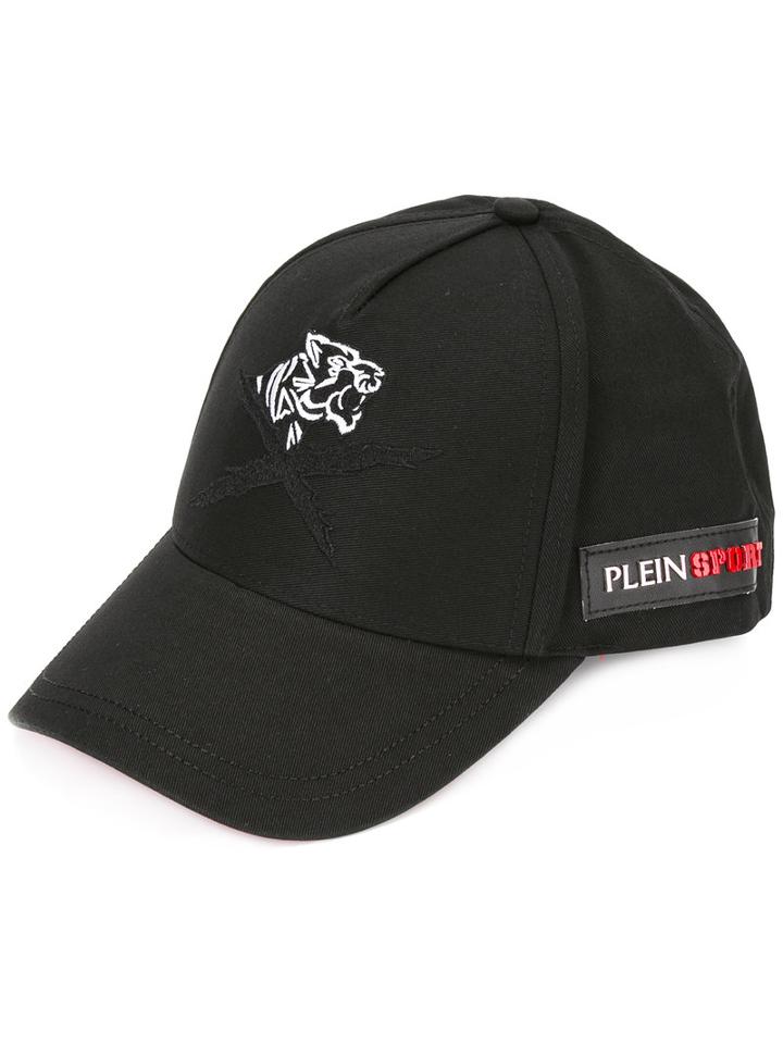 Plein Sport - Tiger Embroidered Cap - Men - Cotton/polyester - One Size, Black, Cotton/polyester