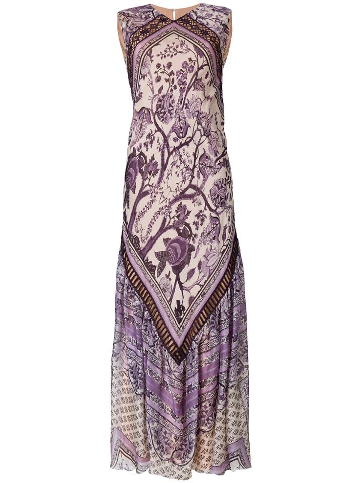 Alberta Ferretti Foulard-print Maxi Dress - Pink & Purple