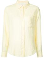 Frame Denim Frayed Hem Shirt - Yellow & Orange