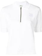Kenzo Tiger-patch Polo Shirt - White