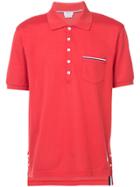 Thom Browne Striped Trim Polo Shirt - Red