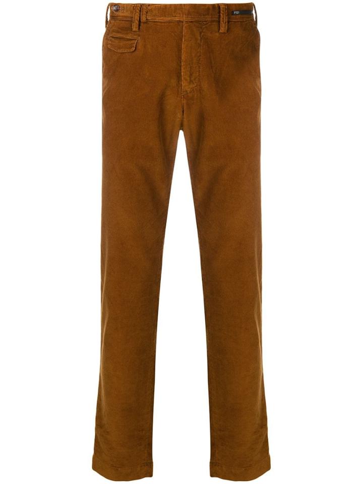 Pt01 Corduroy Straight-leg Trousers - Brown