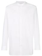 Issey Miyake Men Collarless Shirt - White