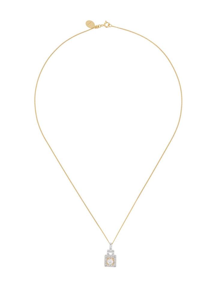 V Jewellery Dette Pendant Necklace - Gold