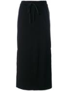 Lost & Found Rooms - Drawstring Midi Skirt - Women - Cotton - S, Black, Cotton