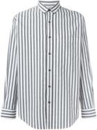 Ami Alexandre Mattiussi Striped Shirt, Men's, Size: 40, Black, Cotton