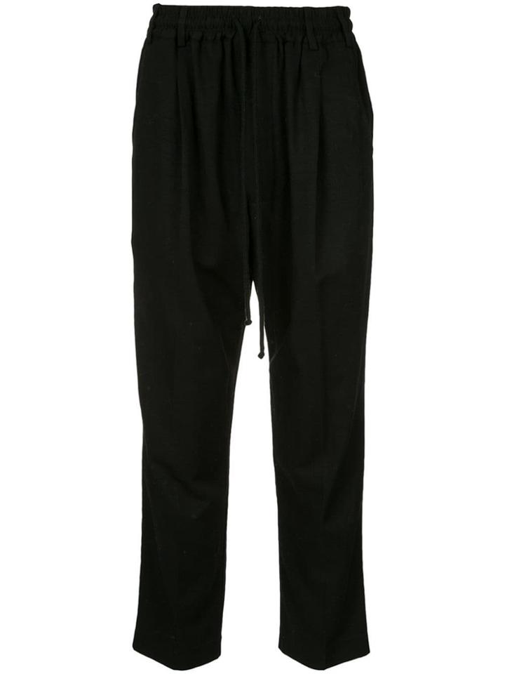 Song For The Mute High-waisted Drawstring Trousers - Black
