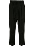 Song For The Mute High-waisted Drawstring Trousers - Black