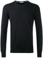 Crew Neck Jumper - Men - Cotton/silk - L, Black, Cotton/silk, Paolo Pecora