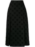 Fendi Karligraphy Midi Skirt - Black