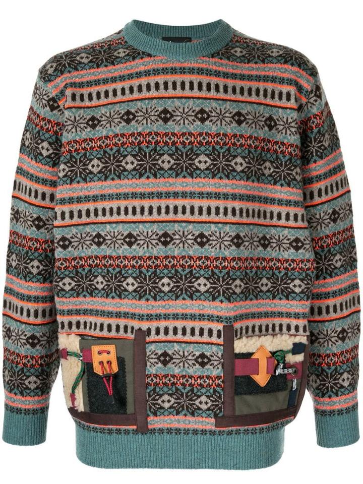 Kolor Fair Isle Knit Jumper - Multicolour