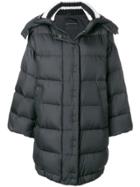 Ermanno Scervino Oversized Padded Coat - Black