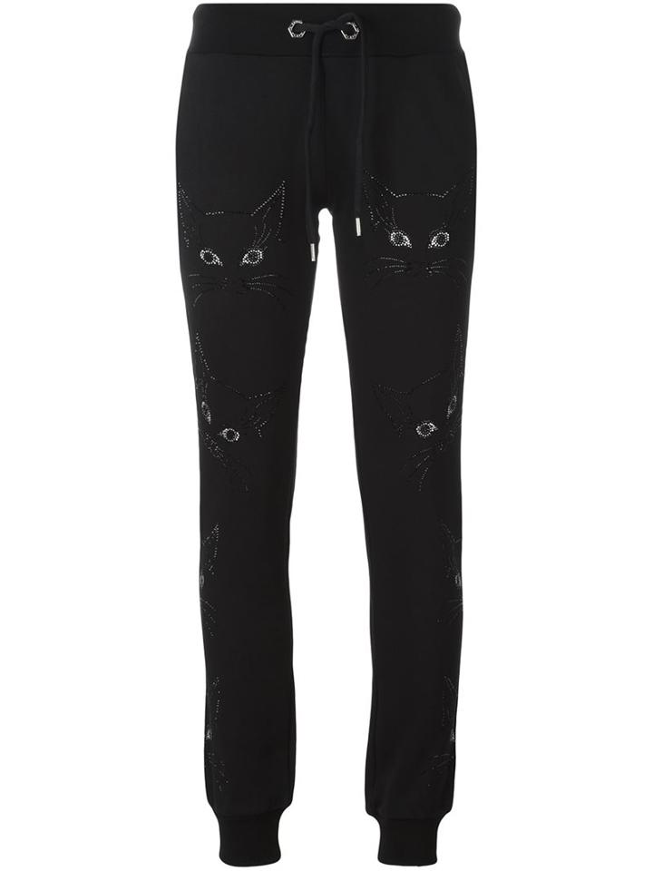 Philipp Plein 'kitty' Track Pants, Women's, Size: Large, Black, Cotton