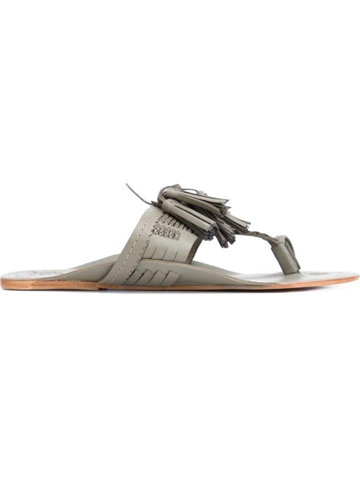 Figue Scaramouche Sandals, Women's, Size: 6, Grey, Leather