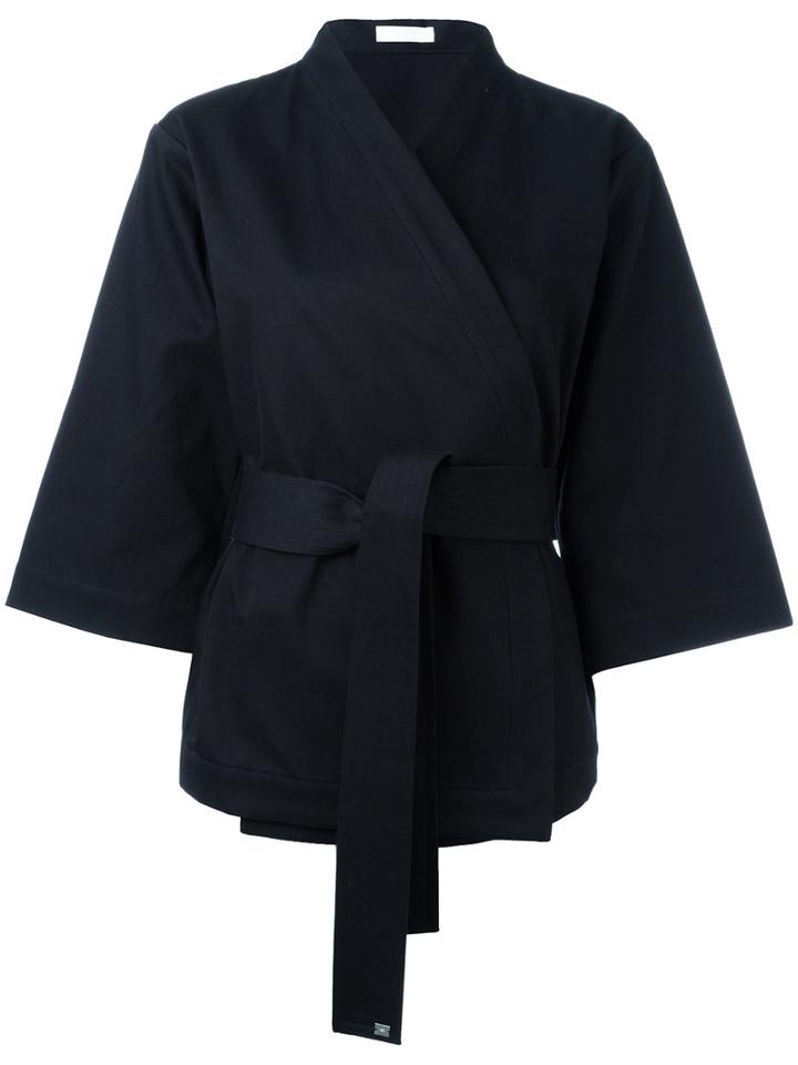 Casa Nata - Kimono Jacket - Women - Cotton/spandex/elastane - L, Black, Cotton/spandex/elastane