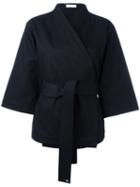 Casa Nata - Kimono Jacket - Women - Cotton/spandex/elastane - L, Black, Cotton/spandex/elastane