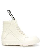 Rick Owens Geobasket Hi-top Sneakers, Men's, Size: 9, White, Calf Leather/leather/rubber