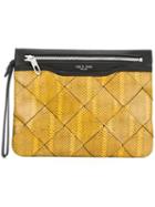 Rag & Bone Zip Medium Clutch, Women's, Yellow/orange
