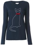 Chinti & Parker Cat Outline Long Sleeve Top - Blue