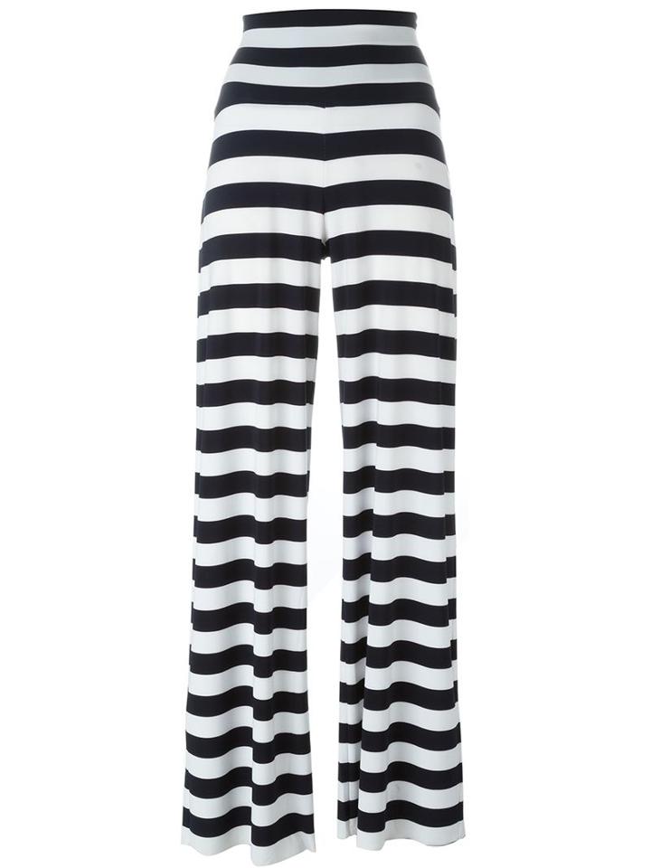 Norma Kamali - Bootcut High-waisted Trousers - Women - Polyester/spandex/elastane - S, White, Polyester/spandex/elastane