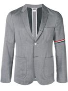Thom Browne Rwb Stripe Patch Pocket Sport Coat - Grey