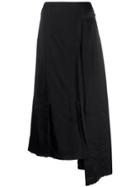 Marni Draped Pleated Skirt - Black
