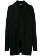 Yohji Yamamoto Asymmetric Long-line Cardigan - Black