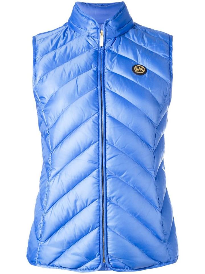 Michael Michael Kors Padded Gilet, Women's, Size: Xs, Blue, Polyester/feather Down