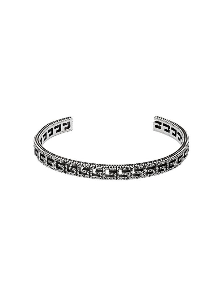Gucci Square G Cut-out Bracelet - Silver