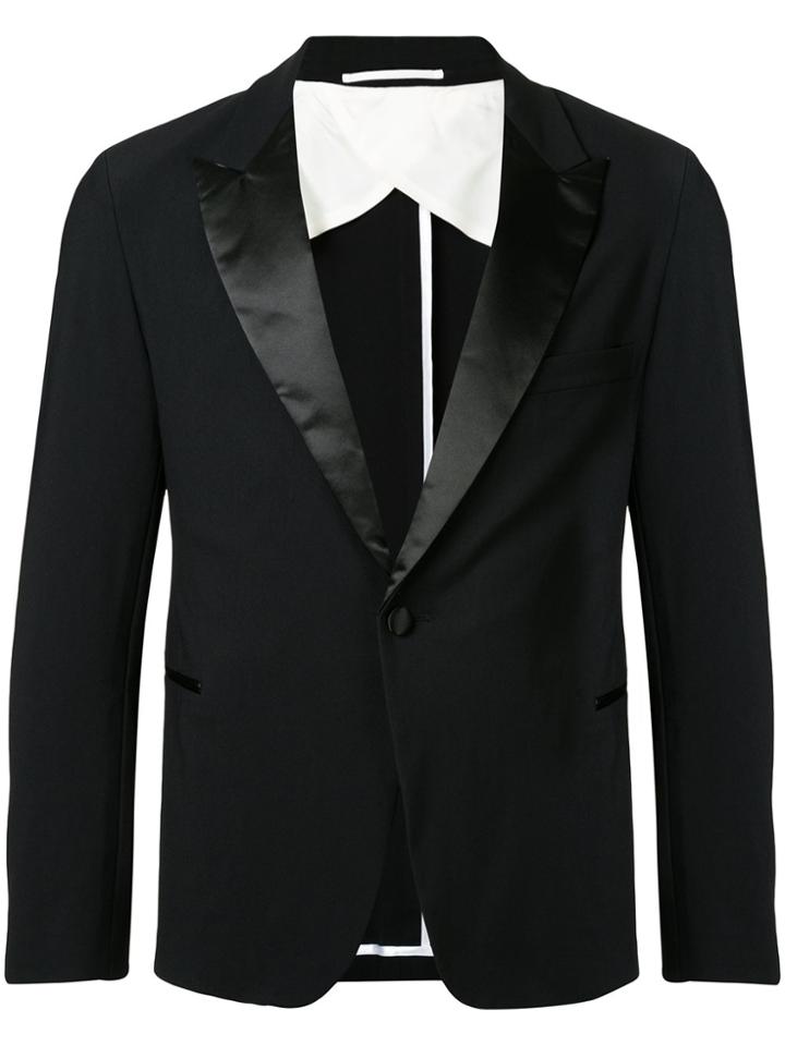 Estnation Casual One Button Blazer - Black