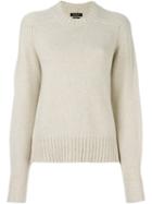 Isabel Marant 'finn' Ribbed Knit Sweater, Women's, Size: 38, Nude/neutrals, Camel Hair/wool/polyamide