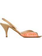Fendi Vintage Slingback Sandals - Yellow & Orange
