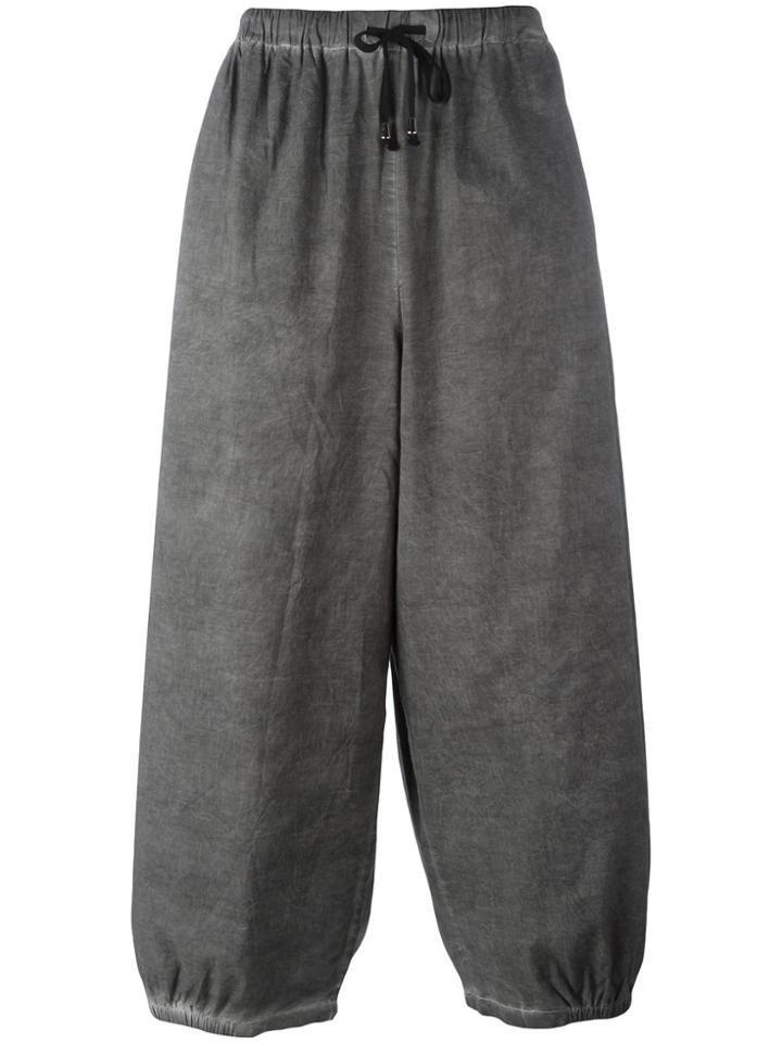 Unconditional Loose-fit Drawstring Trousers - Grey