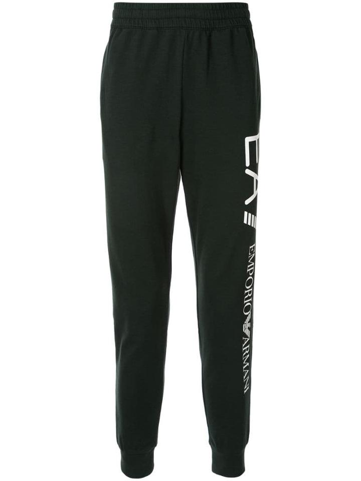 Ea7 Emporio Armani Cuffed Logo Track Pants - Green