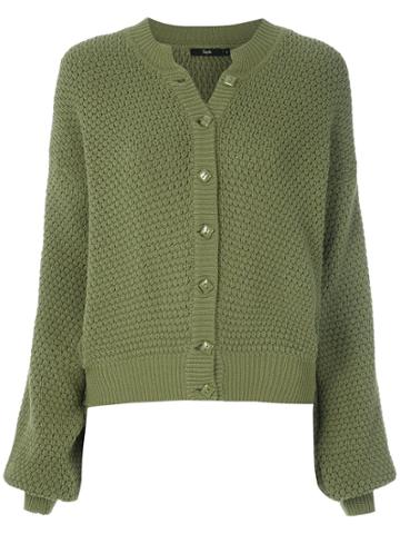 Magrella Knitted Bomber Jacket - Green