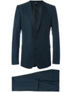 Dolce & Gabbana Formal Suit, Men's, Size: 52, Blue, Acetate/cupro/viscose/virgin Wool