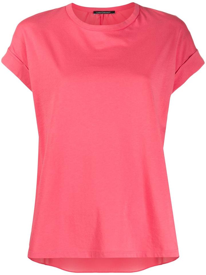 Luisa Cerano Crew Neck T-shirt - Pink