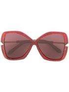 Karen Walker Mary Glitter Sunglasses - Red