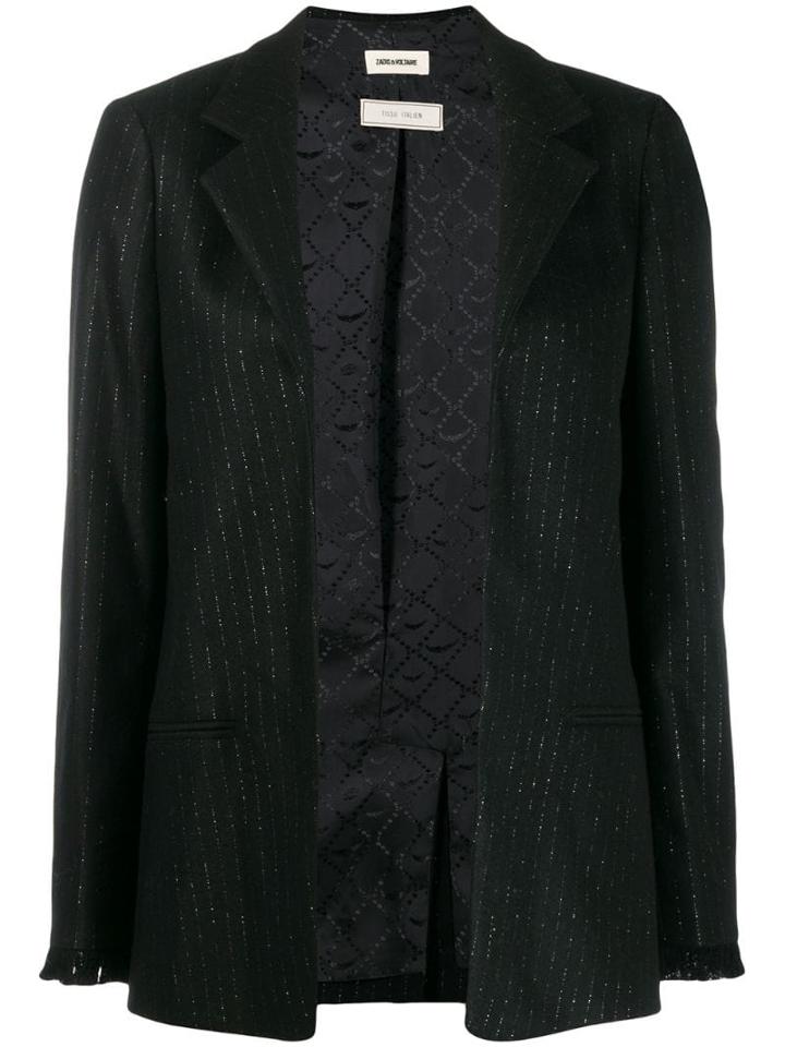 Zadig & Voltaire Lurex Pinstripe Blazer - Black