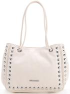 Love Moschino - Studded Logo Shoulder Bag - Women - Polyurethane - One Size, Nude/neutrals, Polyurethane