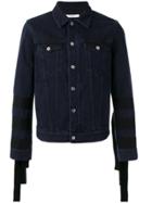 Givenchy Sleeve-fringed Denim Jacket - Blue