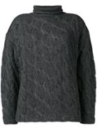 Lamberto Losani Stand-up Collar Jumper - Grey