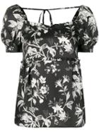 Mcq Alexander Mcqueen - Floral Embroidered Blouse - Women - Polyester - 38, Black, Polyester