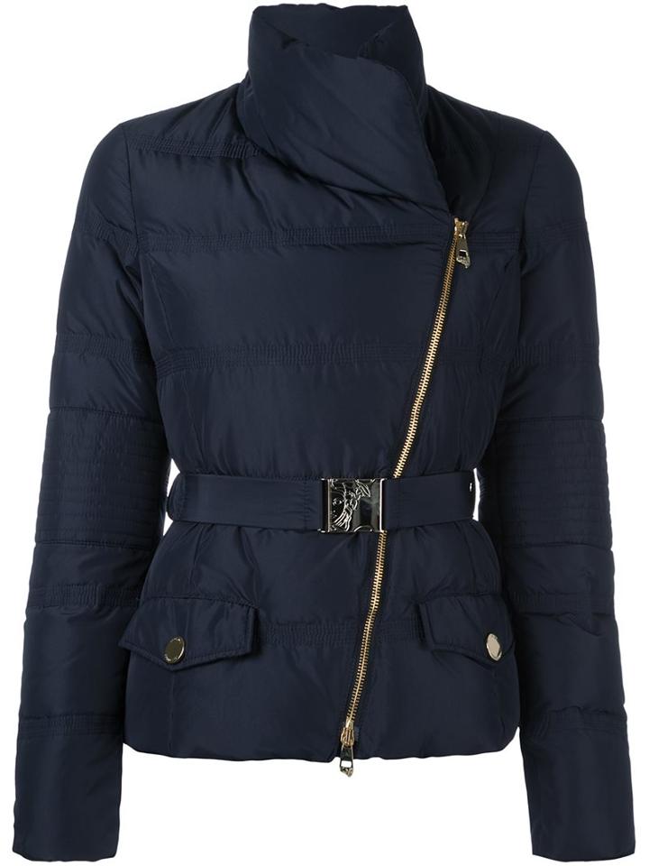 Versace Collection Asymmetric Zip Puffer Jacket
