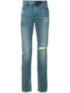 Rta Slash Knee Slim-fit Jeans - Blue